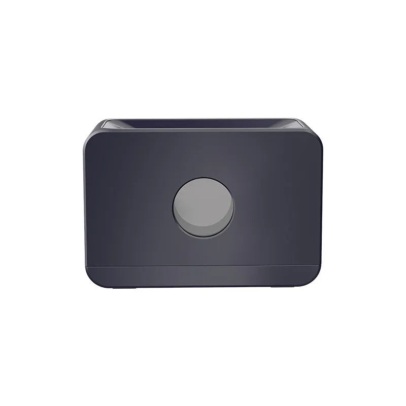 Two-colour flame aromatherapy humidifier with remote control, square plastic design, and water tank