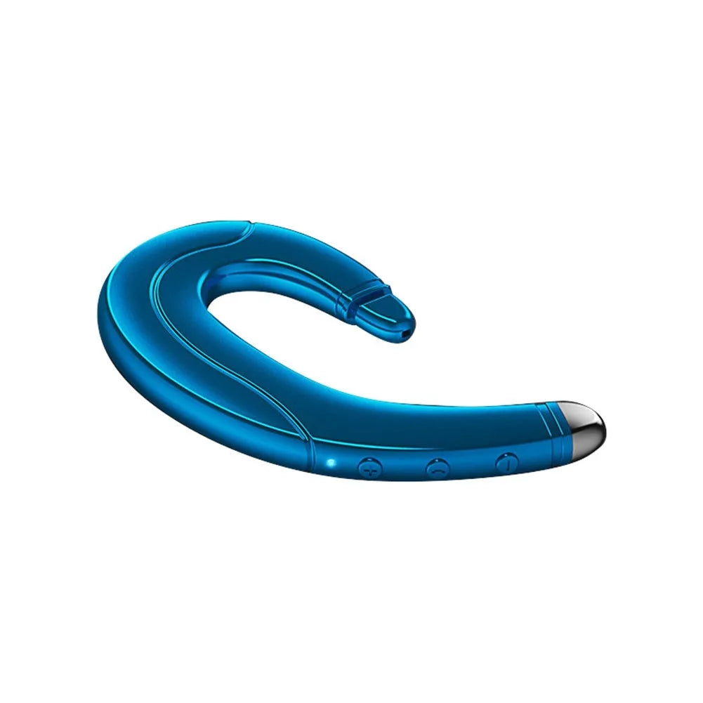 Single-ear Bluetooth earphone for motorcycle and bicycle riders in black, blue, or red colours
