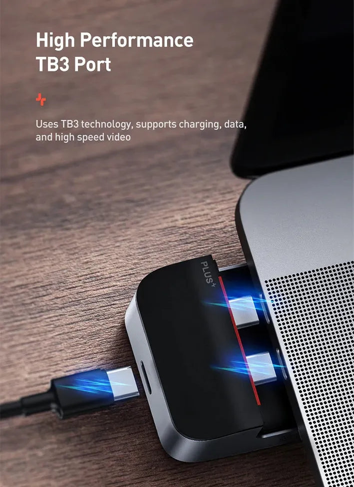 Mecha Era bracket type multifunctional HUB hub in space grey aluminium alloy with multiple USB and HDMI ports