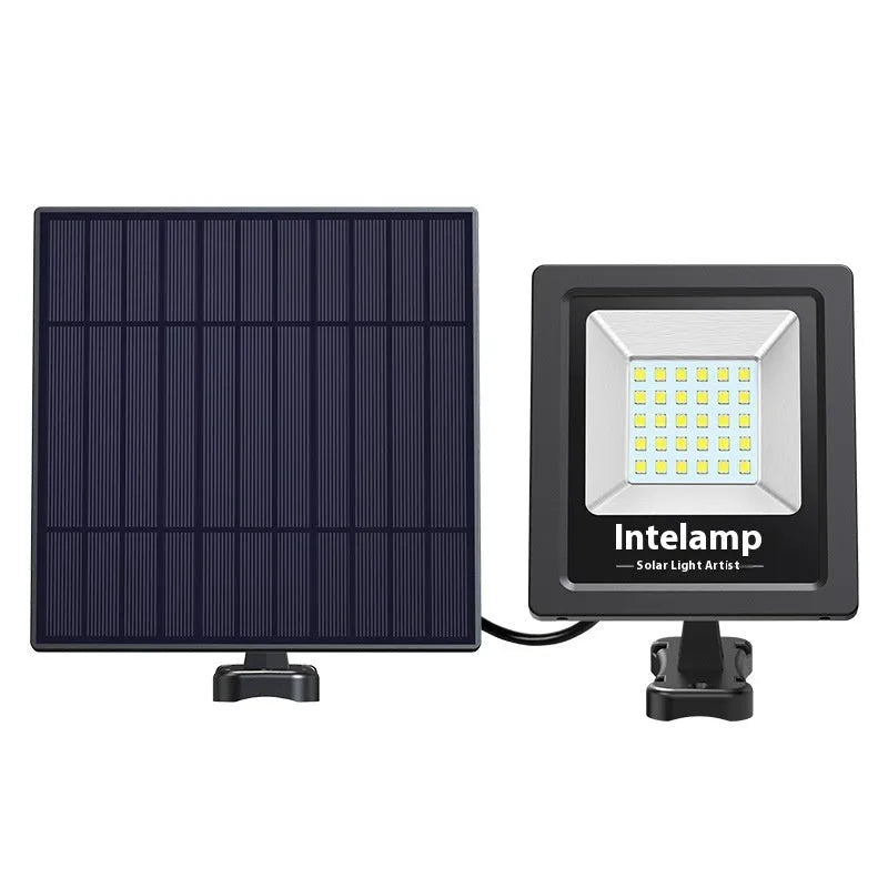 Outdoor solar-powered LED light with waterproof housing for garden and courtyard illumination