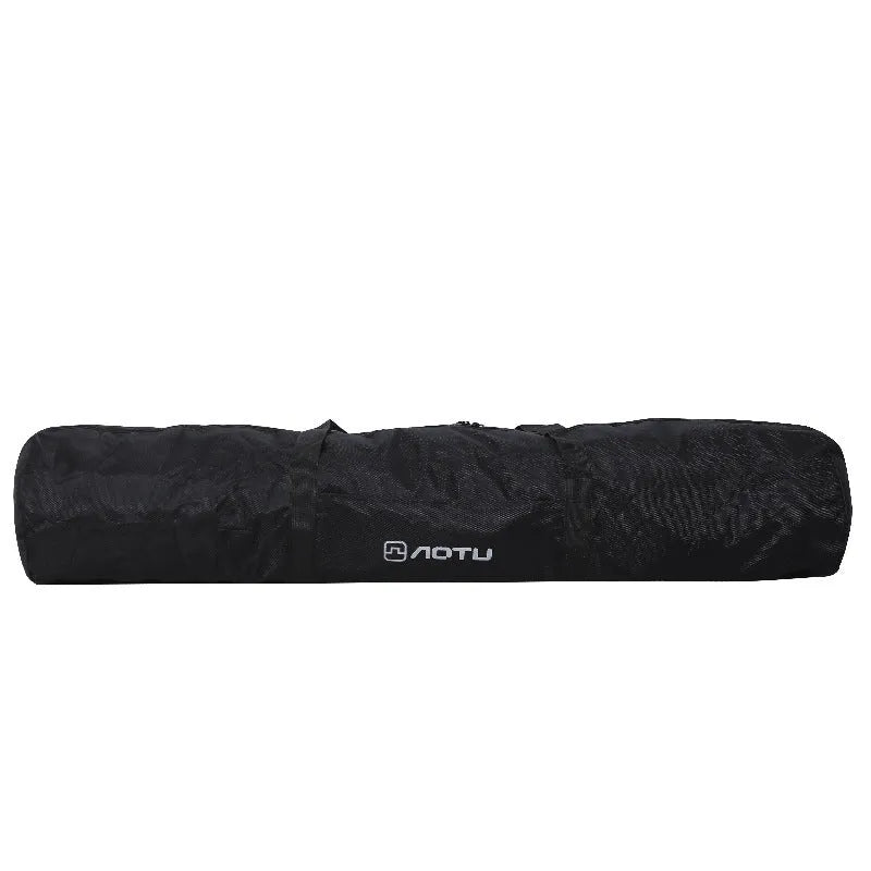 Green heavy-duty waterproof storage bag for folding camping chairs and tables, shown folded and expanded.