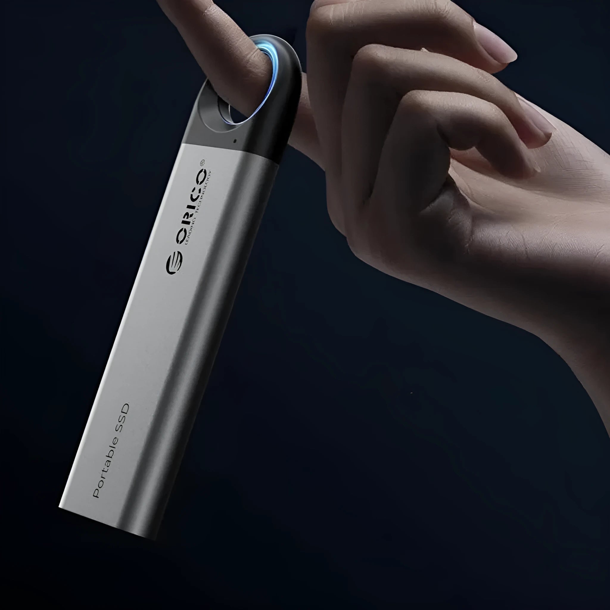 ORICO-C10 gray alloy plastic fastened ring Type-C USB 32 mobile SSD with compact rectangular design