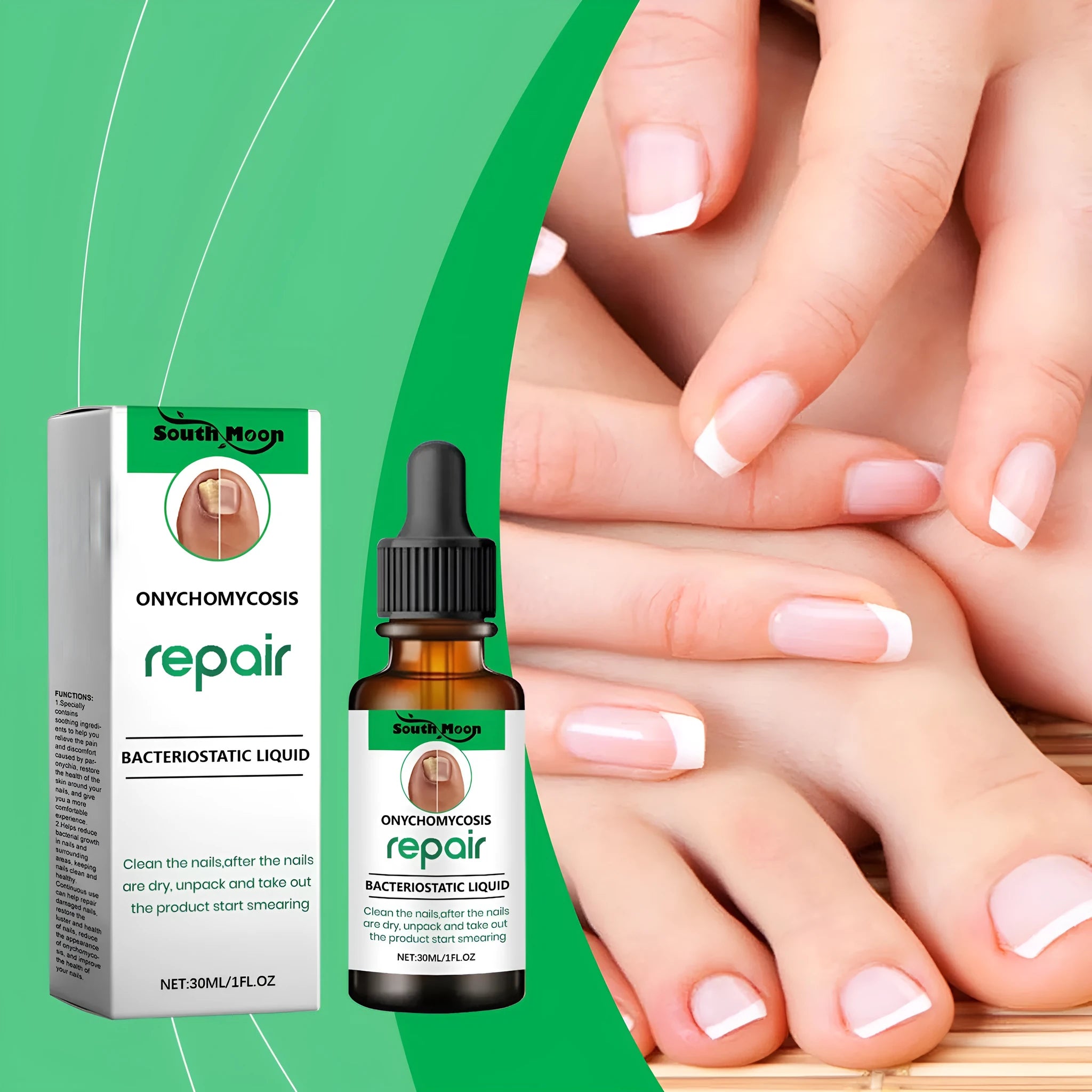 30ml gentle nail care cleaning solution bottle with nursing formula for basic nail hygiene