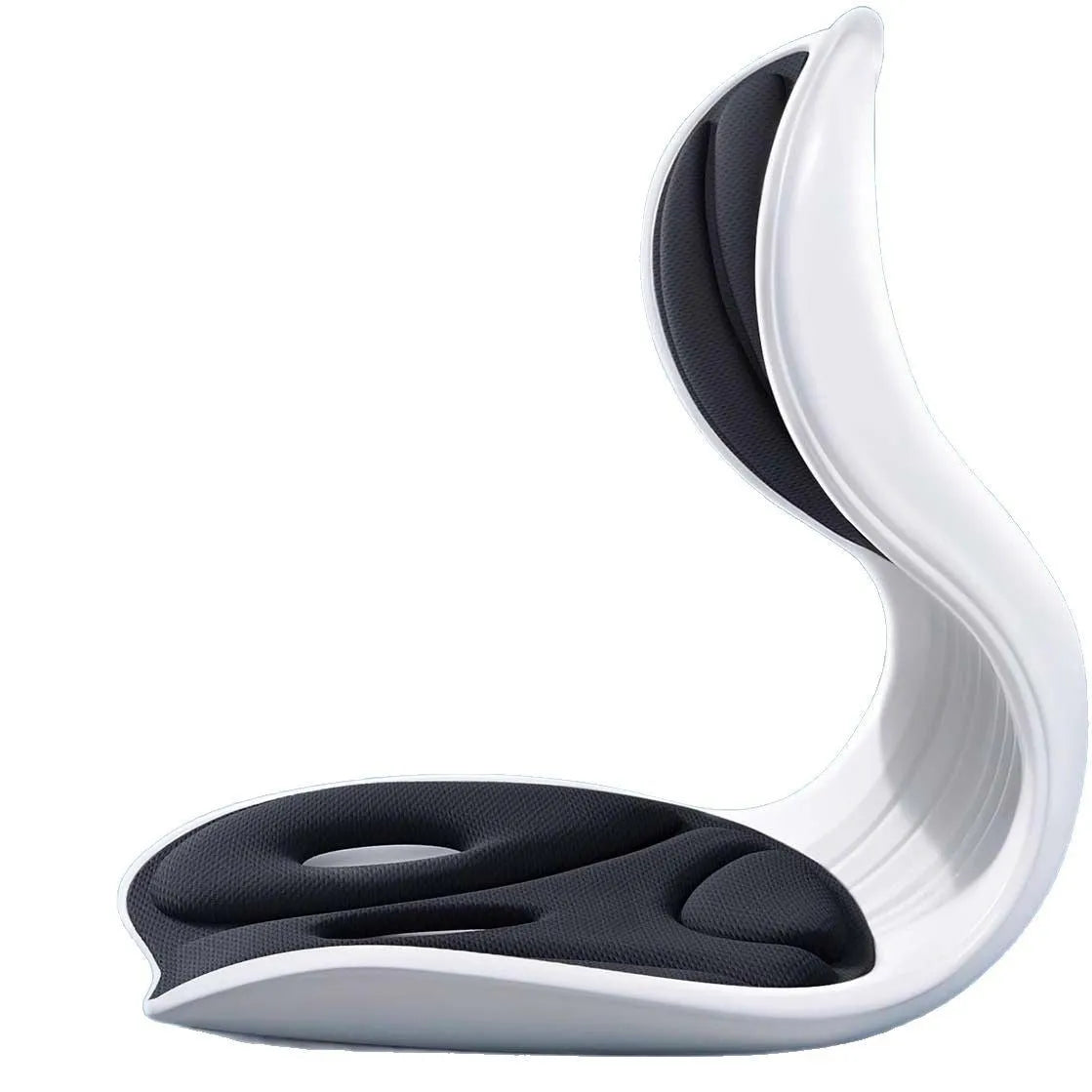 Japanese style lumbar support cushion in grey or black with waist and back support for chairs