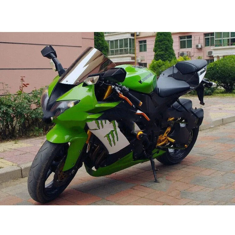 Kawasaki motorcycle replacement windscreen in blue and brown tint options for ZX-6R and ZX-10R models