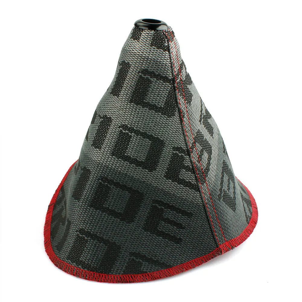 Canvas dust cover for racing seats shown in black, available in Bride flag and Recaro flag styles.