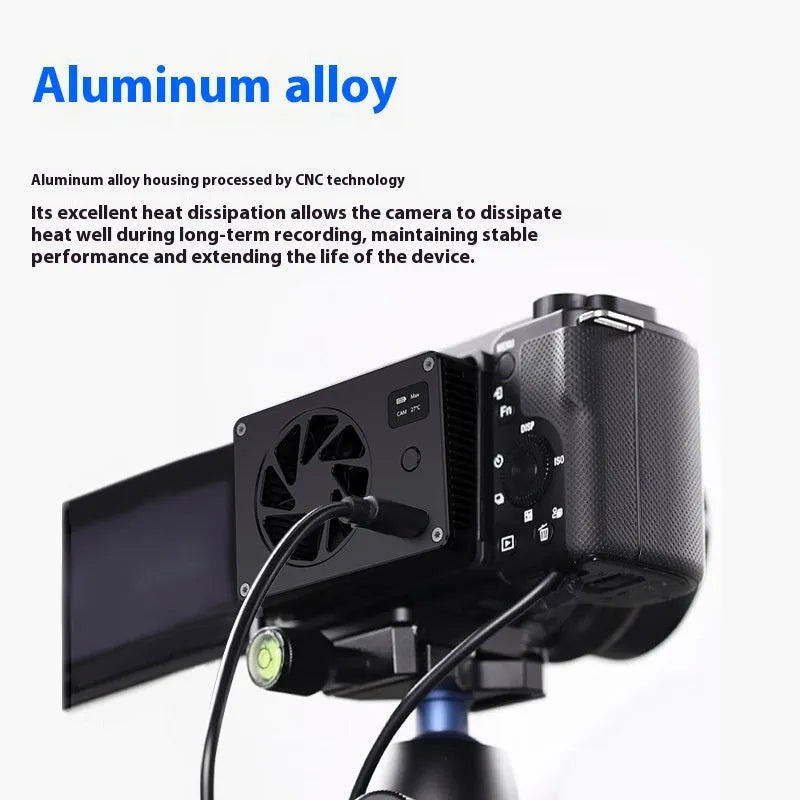 Black aluminium alloy PC cooling radiator with mute fan measuring 89x52x25.95mm