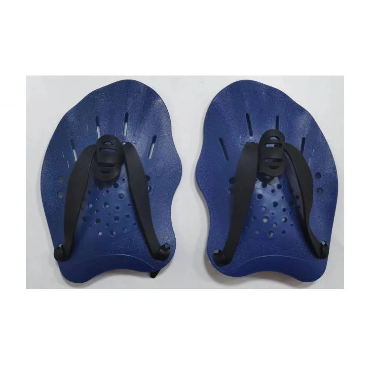 Pair of webbed arm swim training paddles for freestyle stroke development in multiple colour options