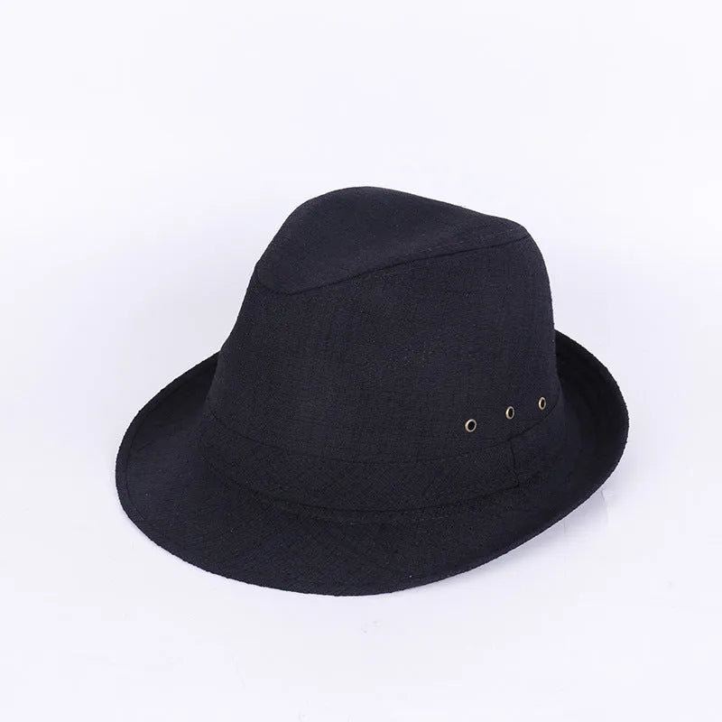 Classic brown fedora hat for men on a stand, showing structured crown and brim.