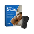 30 anti-snoring transparent nose strips in package with medical-grade adhesive technology