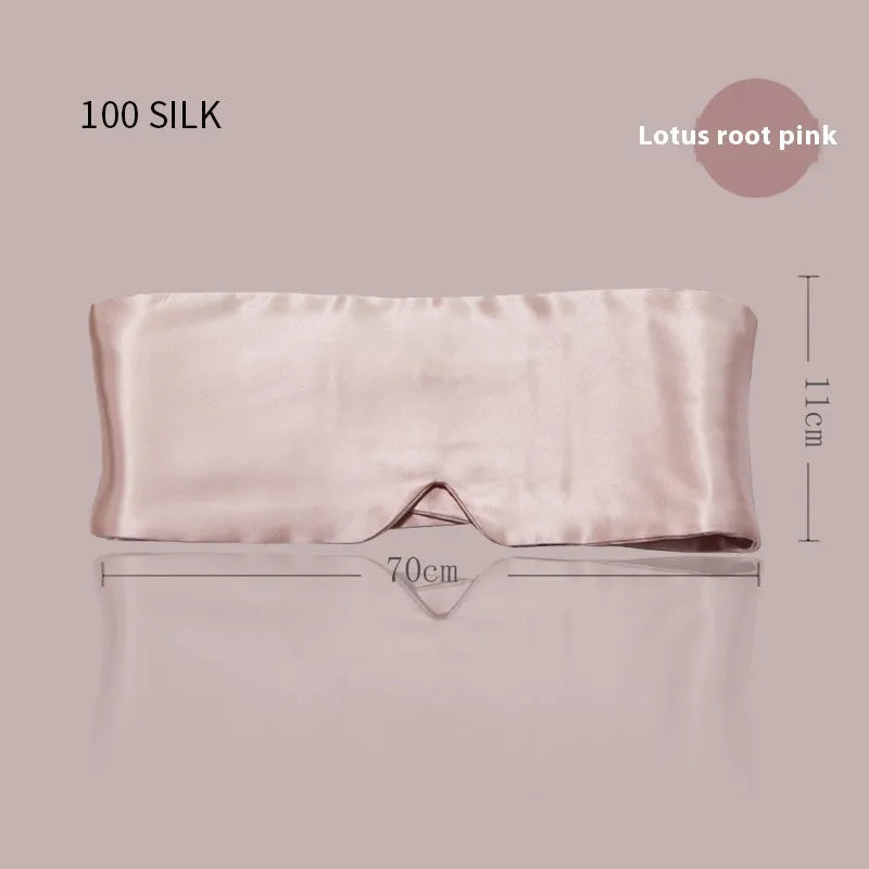 Breathable mulberry silk sleep eye mask shown in champagne gold colour.