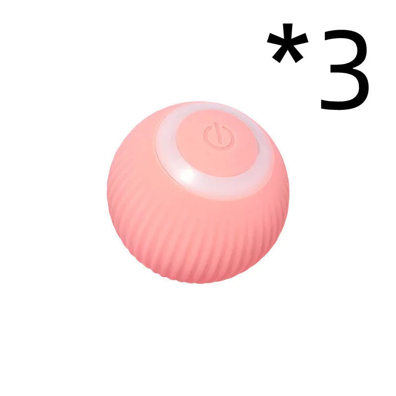 Cat Gravity Intelligent Rolling Ball 43mm automatic rotating ball in green, with bionic motion obstacle avoidance on a hard floor