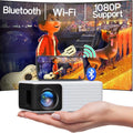 WIFI wireless projector with Bluetooth, 720p HD, Smart Android, 3200 lumens brightness, white finish