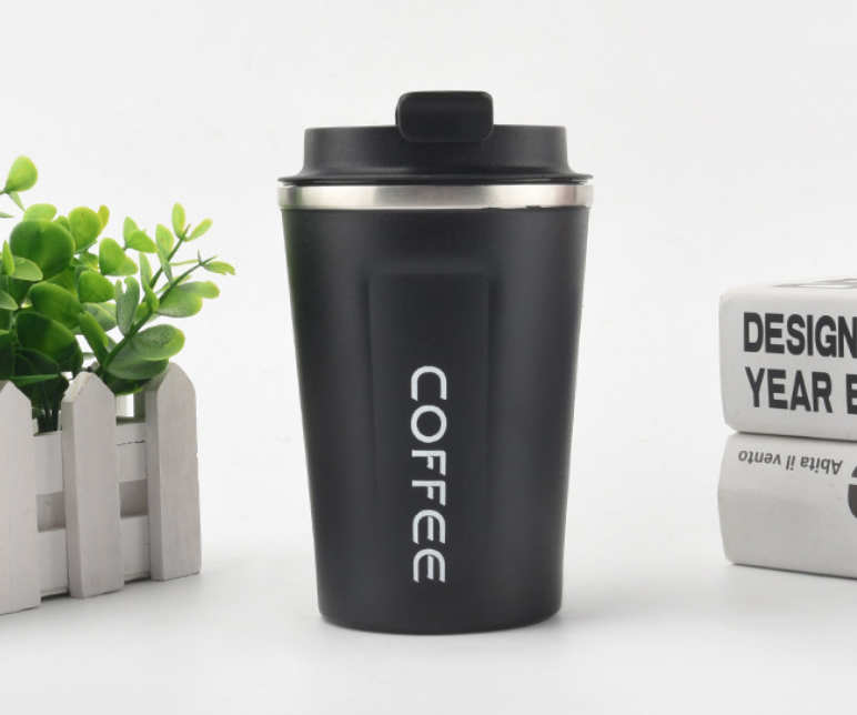 Leak-proof Insulated Travel Mug - 380ml/510ml Double-Walled Stainless Steel Coffee Flask - Car Cup Holder Friendly for Commuting, Office & Outdoors