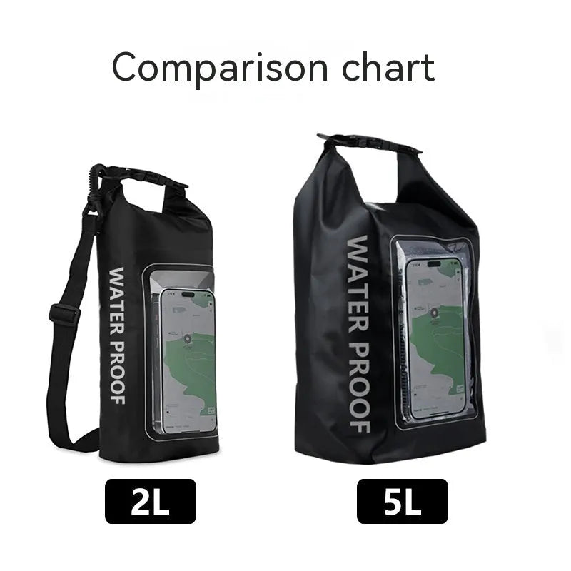PVC waterproof crossbody phone bag with adjustable strap in multiple colour options