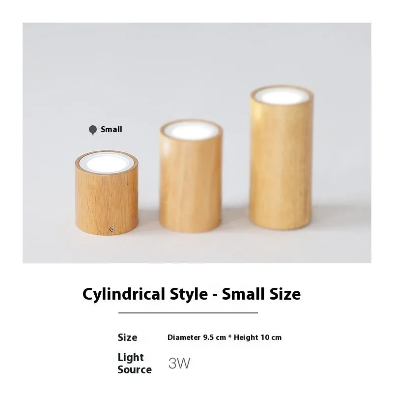 Wood colour surface mounted downlight in round or square shape for corridor ceiling installation