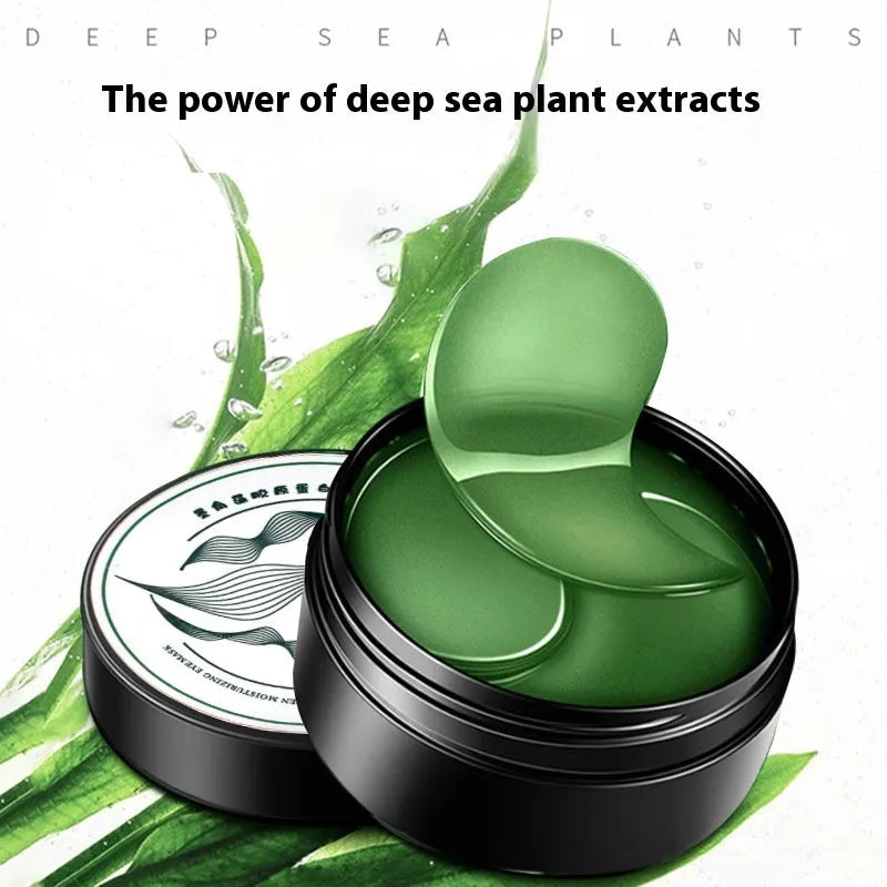60 green seaweed collagen essence eye mask tablets for moisturising with hyaluronate