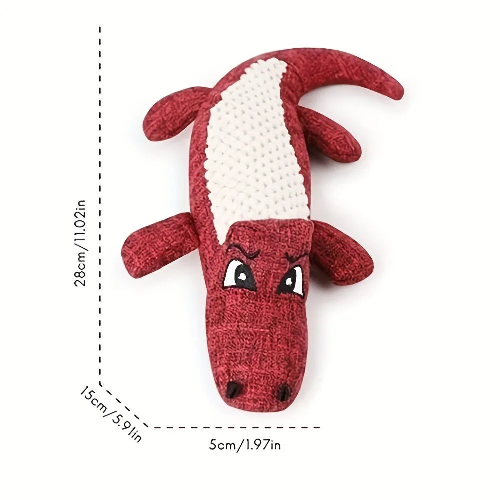 Corn grid texture pet plush toy with biting sound in blue, green and red colour options