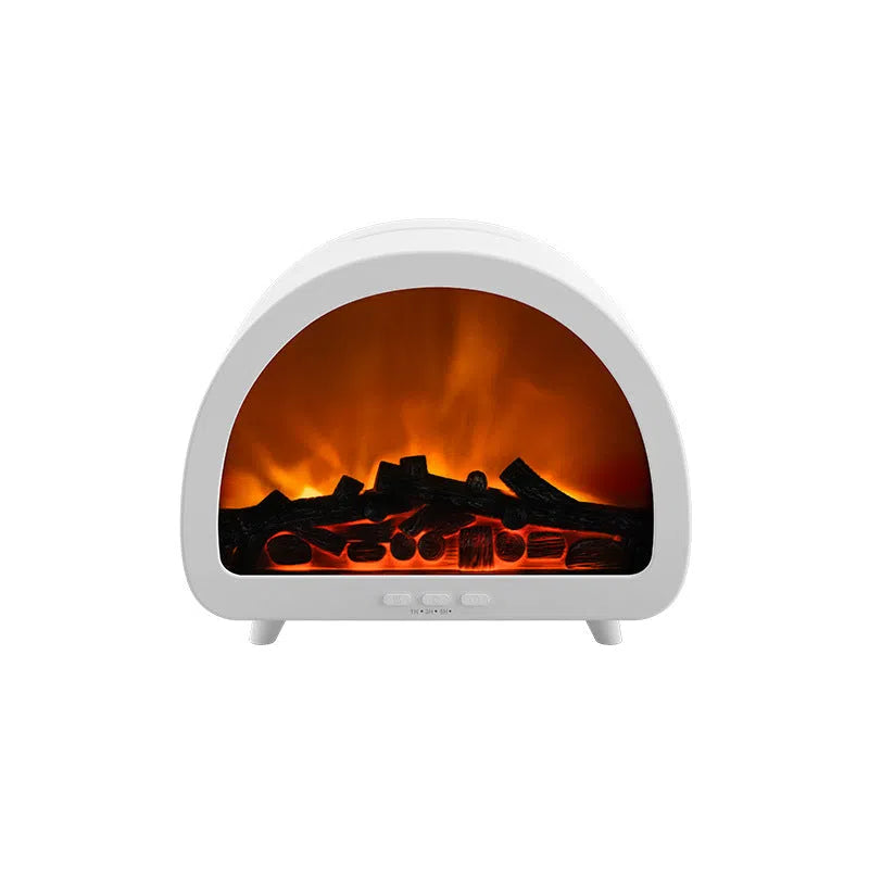 Fireplace flame aroma diffuser 215*112*183mm with remote control, colourful light, White or Black