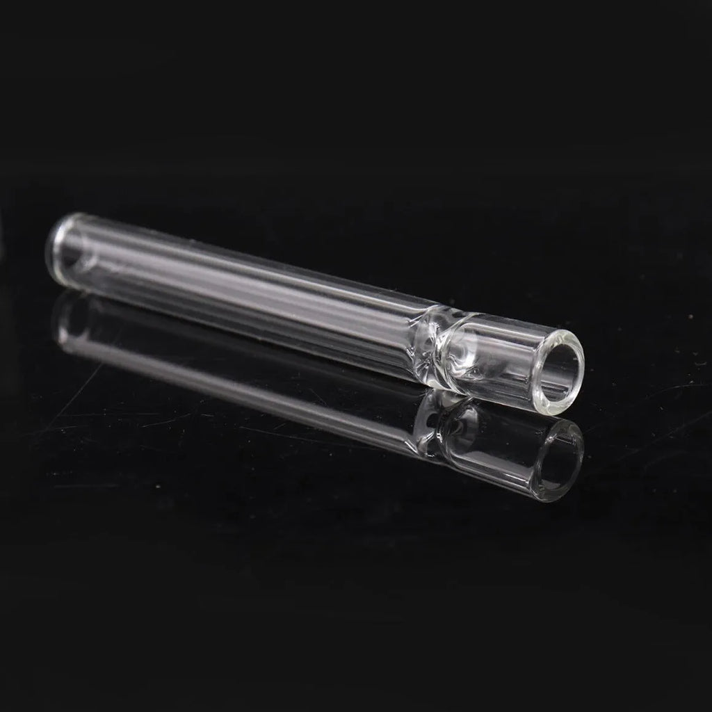 Transparent pink glass telescopic smoking pipe with straight suction nozzle