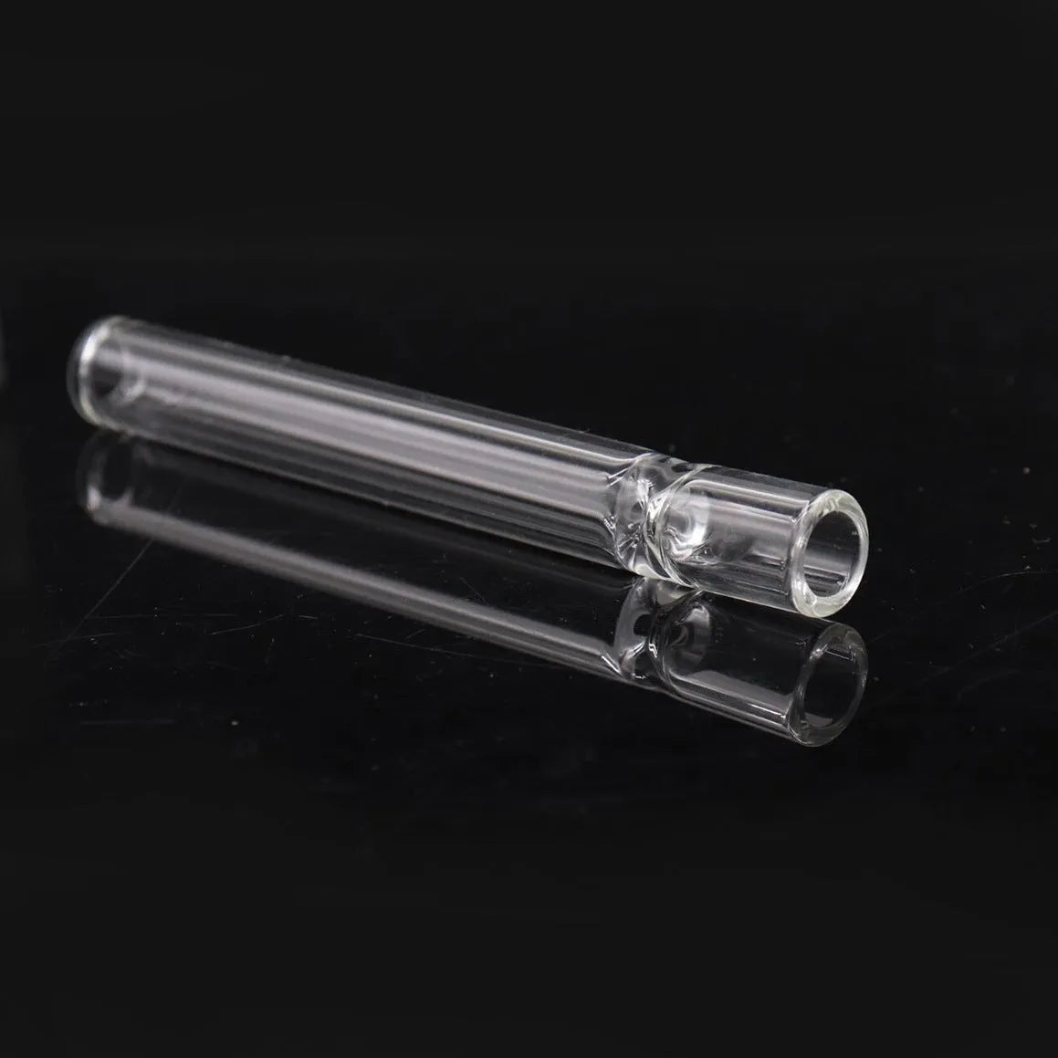 Transparent pink glass telescopic smoking pipe with straight suction nozzle