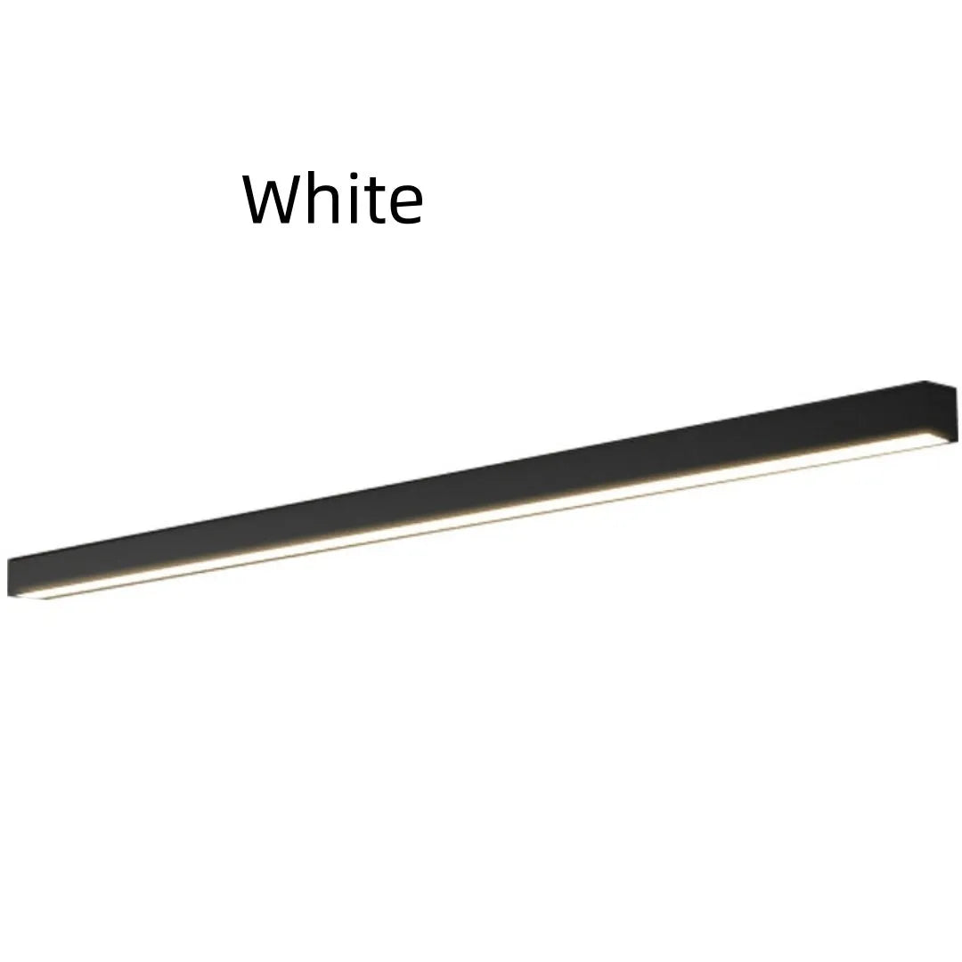 Rectangular aluminium ceiling lamp 53.6cm 20W in moon white finish for living room lighting