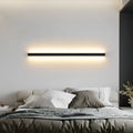 80cm black aluminium LED strip wall lamp with PC shade and touch-controlled light colour changing