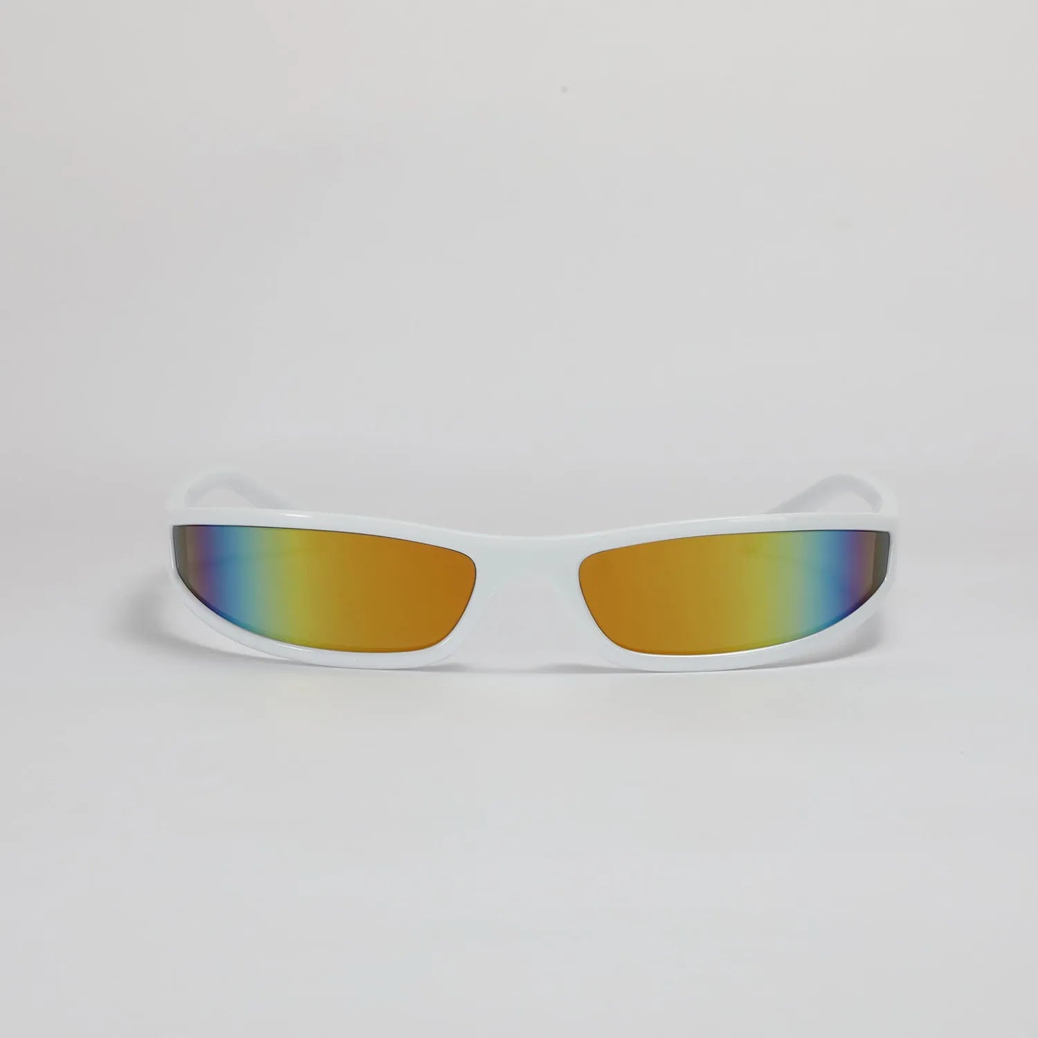 Narrow frame future style sunglasses for women in bright black and gray colour option