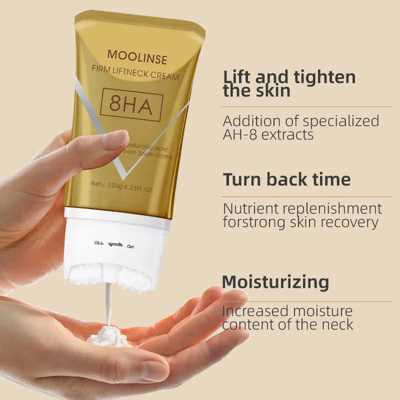 120ml neck cream container with lifting and firming massage properties for daily neck care
