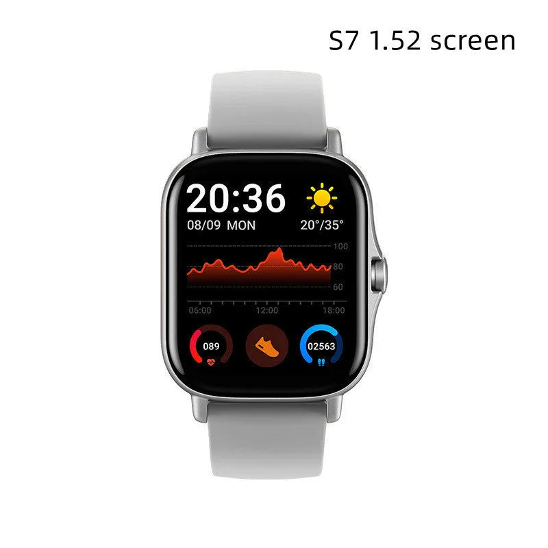 GT20 black smartwatch with alloy case and silicone strap on a wrist