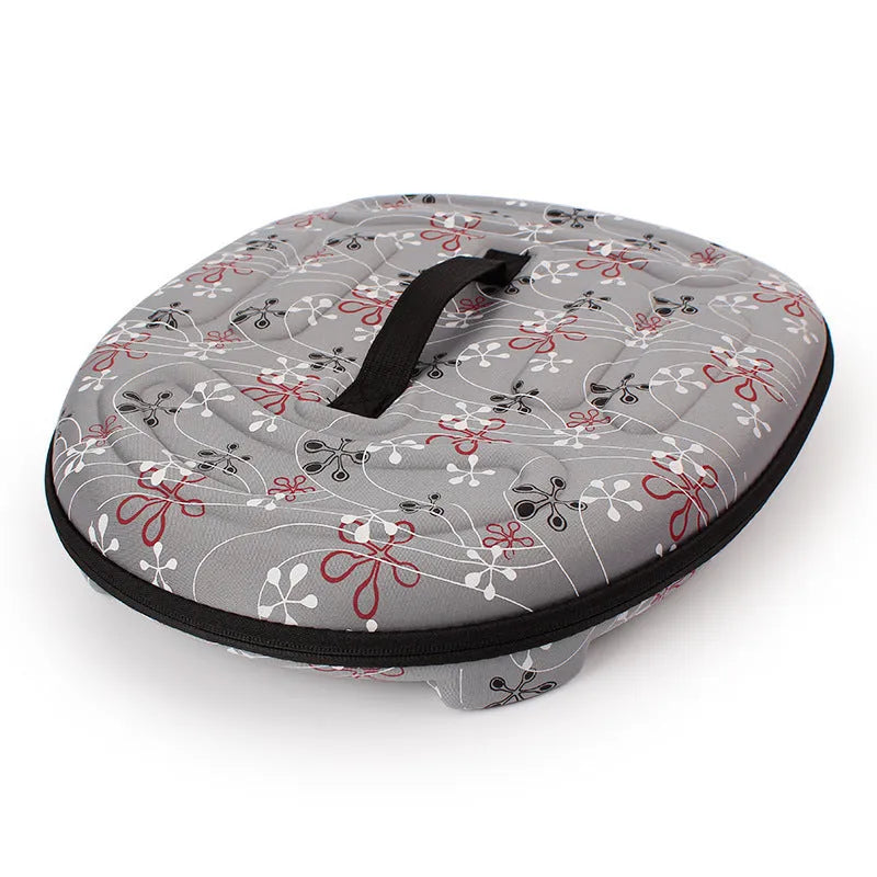 Portable foldable EVA pet handbag for dogs and cats, champagne colour, 45x35x32cm, on a light background