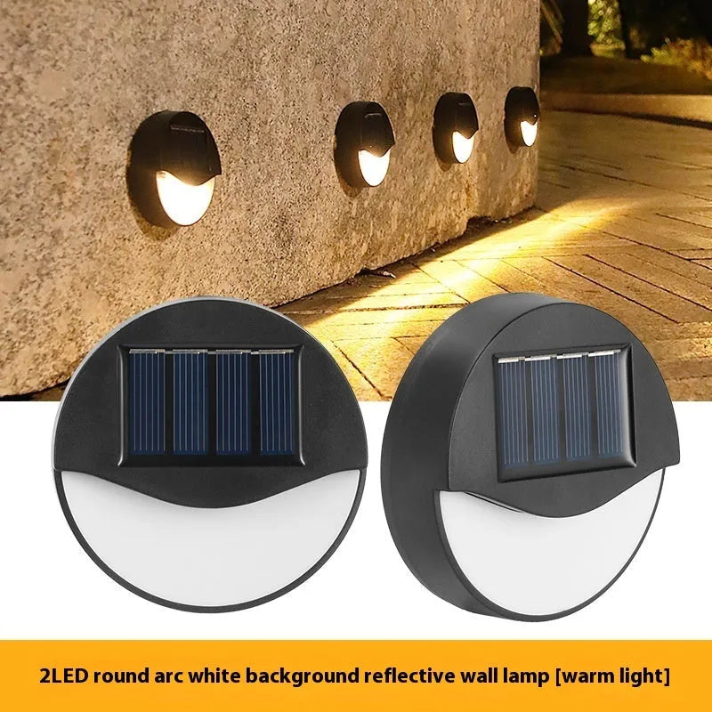 Plastic solar outdoor yard lamp with abstract design, 80 x 80 cm, rainproof LED garden light in warm white finish