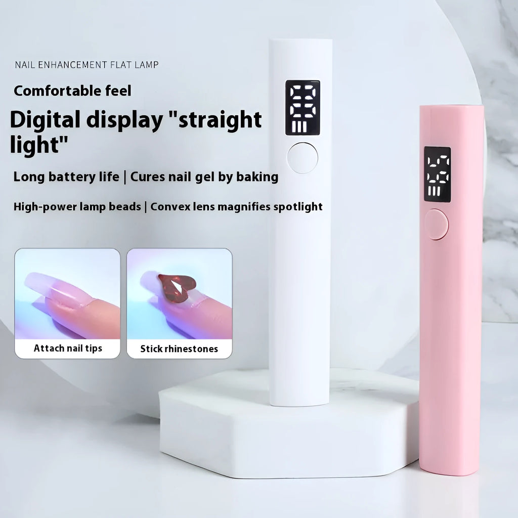 Hot Lamp MINI-Z07 rechargeable handheld in-line LED nail lamp with digital display in white