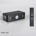 Waterproof LED wall spotlight with aluminium body and shade, black or silver, 4W or 6W, warm white or yellow light