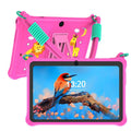 7-inch children's tablet silicone protective case in blue with flat strap and accessories