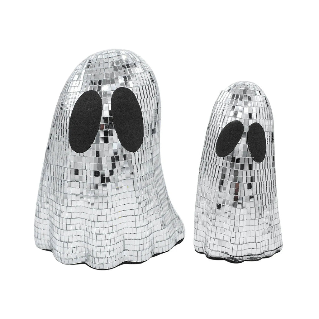 Halloween silver ghost mosaic mirror patch desktop decoration with bionic inlay glass construction