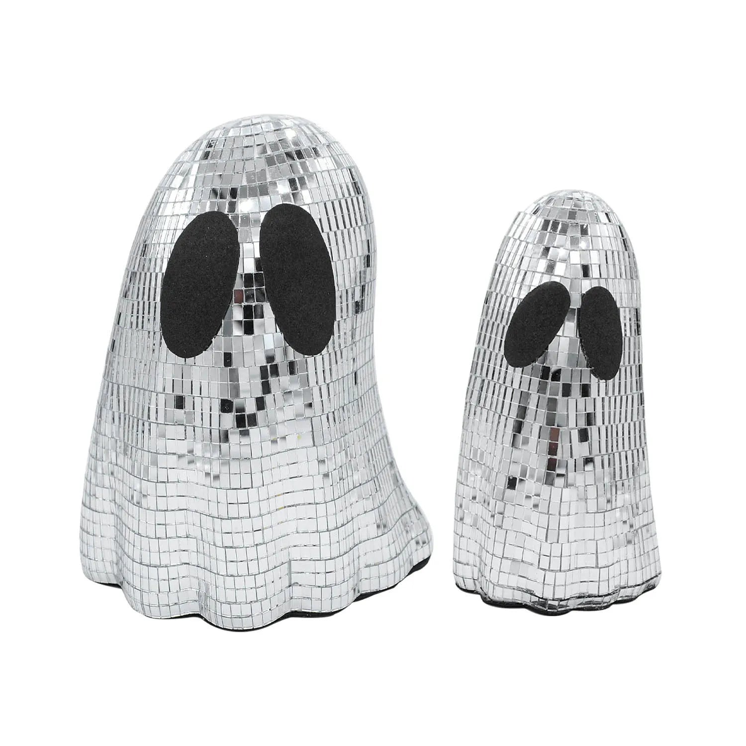 Halloween silver ghost mosaic mirror patch desktop decoration with bionic inlay glass construction