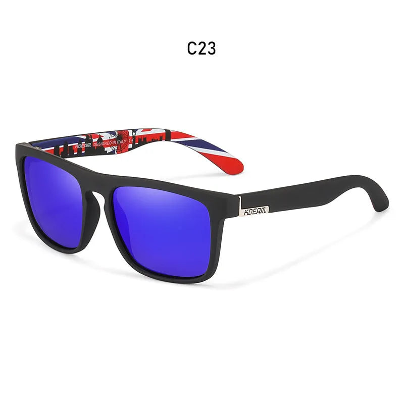 Men's polarized sports driving sunglasses with full frame, UV400 protection, and multiple colour options