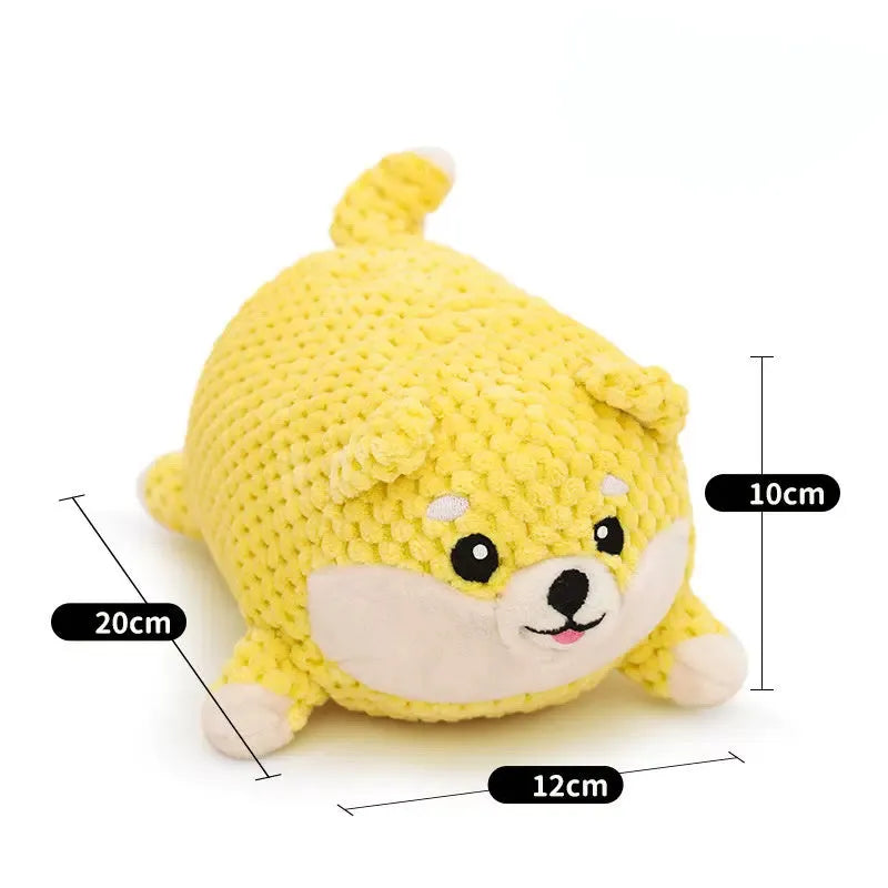 Plush dog calming toy squeaky pillow teeth cleaning large medium size
