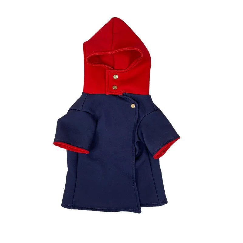 Tiger Staff Yuren coloured pet hoodie for cats and dogs, shown as a small or medium photo prop.