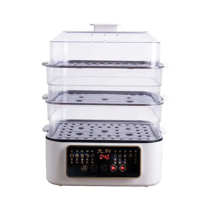 28L stainless steel electric steamer appliance with automatic measuring function for household cooking