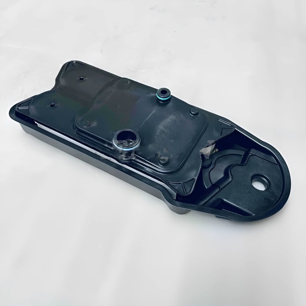 Black automotive crankcase ventilation filter for vehicle PCV systems.