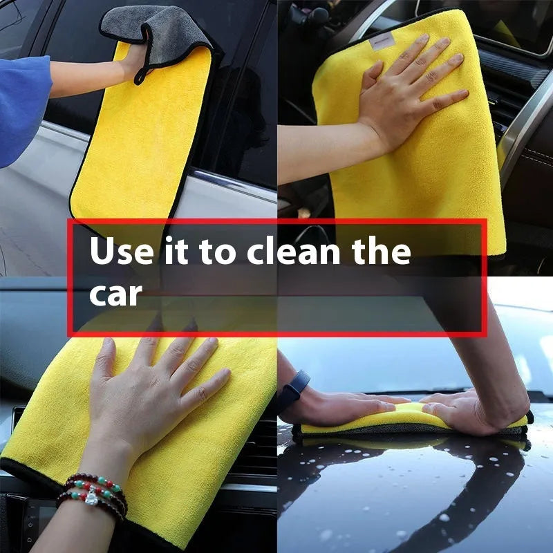 Special absorbent lint-free coral fleece car wash towel in 30x30cm size