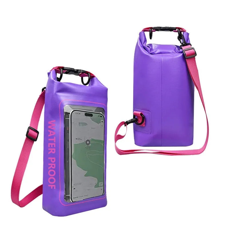 PVC waterproof crossbody phone bag with adjustable strap in multiple colour options