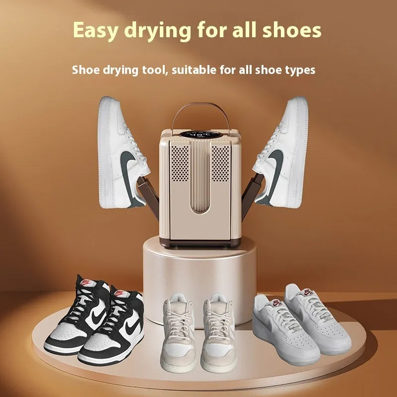 150W intelligent timing shoe dryer with EU plug for home use, 220V electric footwear dryer