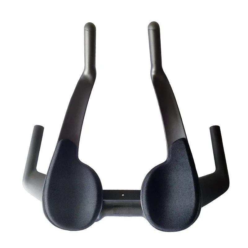 New Field Car carbon fibre TT timing handlebars in black extinction finish, showing aero shape.