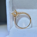Copper plated moissanite diamond ring for women, alloy band, Style1, on white background