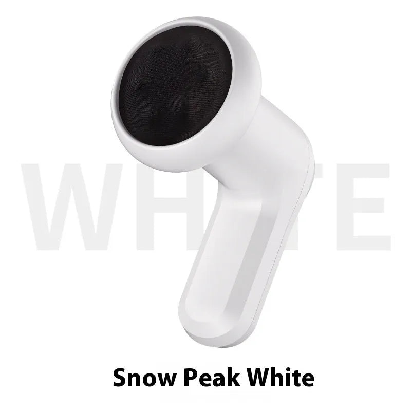 Pink, white, and black USB electric massager for spine, back, and leg massage.