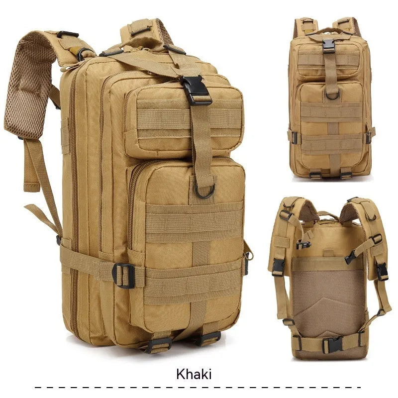 Large capacity off-road hiking backpack in tactical colour with air pillow shoulder straps