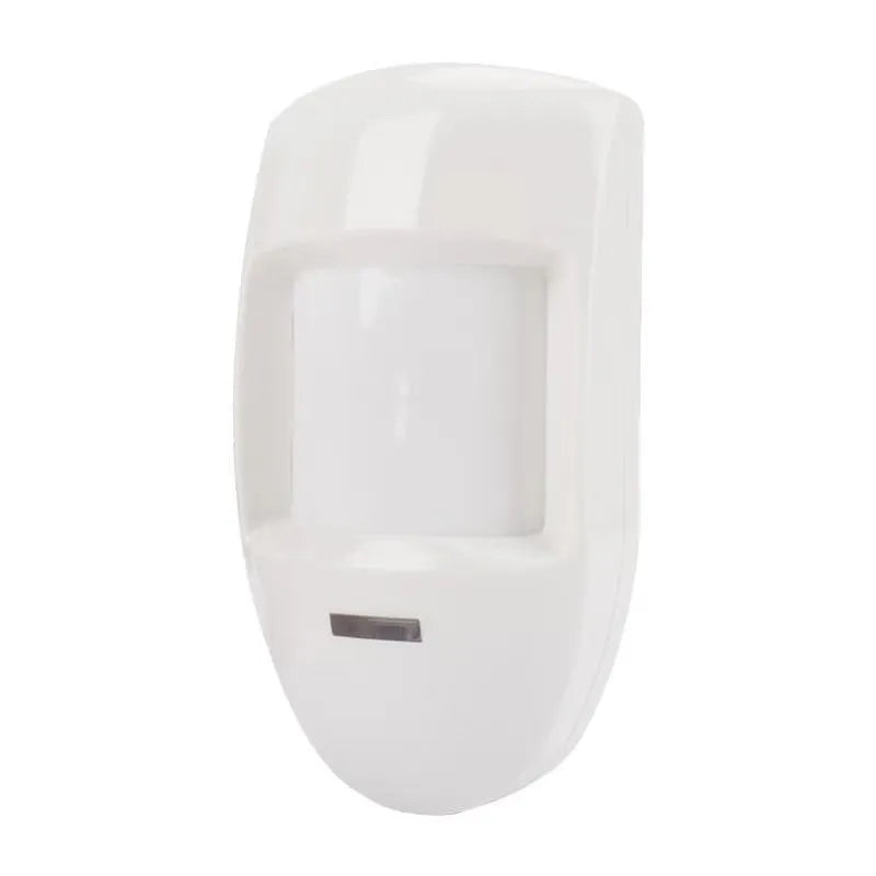 White wired PIR motion sensor, wall mounted, 120 degree, 6-10 m detection, NC relay alarm detector